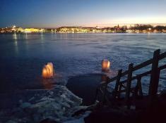 Abkühlung nach der Sauna