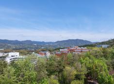 Aussicht vom Balkon im Wohnheim