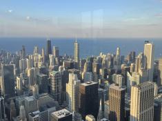 Aussicht auf Downtown Chicago und Lake Michigan (Chicago, IL)